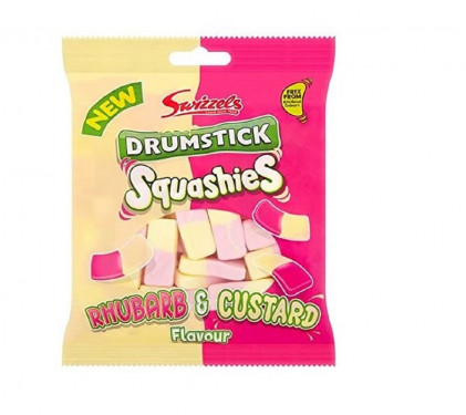 Swizzels Drumstick Squashies Rhubarb Custard 145G