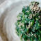 steamed spinach with sesame sauce (v)