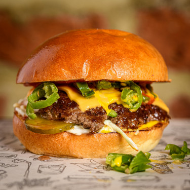 Single Green Chilli Cheese Burger