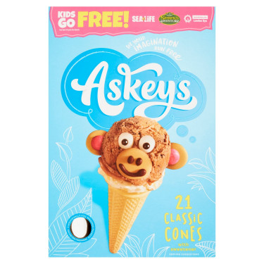 Askeys 21 Cones Clássicos Com Adoçante