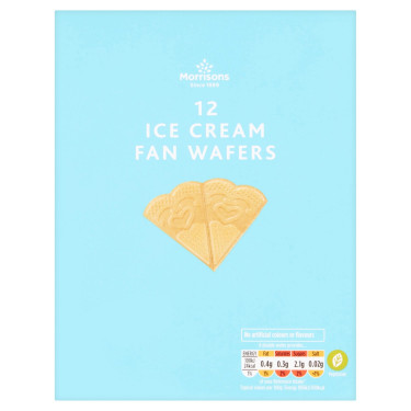 Morrisons Fan Wafers Pacote Com 12