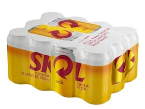 Caixa de cerveja Skol Pilsen lata 350ml 12 unidades