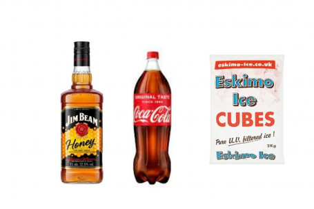 Jim Beam Honey 70Cl Coca Cola 1.75L Ice 2Kg