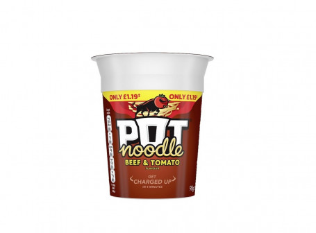 Pot Noodle Beef And Tomato Standard Pmp 90 Gr