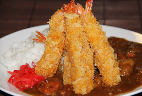 Ebi Fry (Deep Fry Prawn) Curry Rice