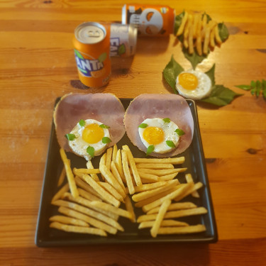 2 Ham, 2 Eggs And Chips