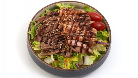 Salada Teriyaki De Frango E Carne