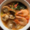 38. Seafood With Jumbo Scallop Ramen Nóng Tāng Zhēn Bǎo Dài Zi Hǎi Xiān Lā Miàn