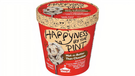Felicidade Por Pint Nut-N-Butter Than Chocolate Ice Cream, 16 Onças