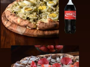 Combo 1 -12 P Portuguesa 4P Dois Amores Com Morango Coca Cola 2L