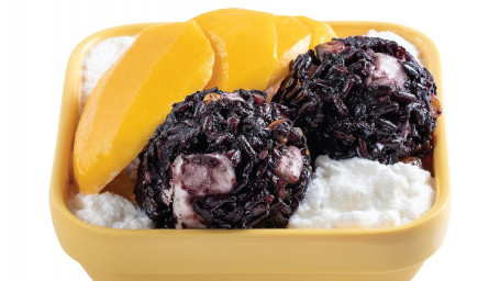 Thai Black Glutinous Rice Mango In Vanilla Frost Máng Guǒ Bái Xuě Hēi Nuò Mǐ