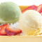 Durian In Vanilla Frost W/ Green Tea Ice Cream Xuě Shān Liú Lián Pèi Lǜ Chá Xuě Gāo