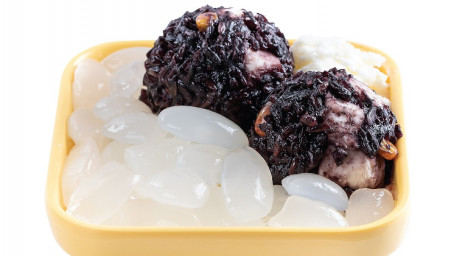 Thai Black Glutinous Rice W/ Toddy Palm In Vanilla Frost Hǎi Dǐ Yē Bái Xuě Hēi Nuò Mǐ