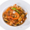 )Spaghetti with Seafood in Tomato Sauce