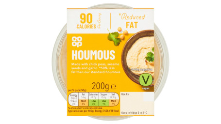 Co-Op Houmous Com Gordura Reduzida 200G