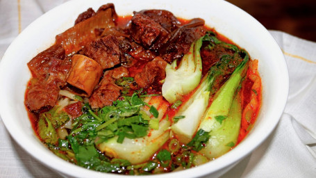 Hot Spicy Beef Stew Pulled Noodle Soup