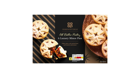 Co-Op Irresistible All Butter Pastry 6 Luxury Mince Pies