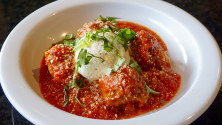 Homemade Meatballs Ricotta In Marinara Sauce