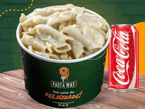 23% Off 1 Pote Médio Penne Ao Molho 3 Queijos 1 Coca Lata