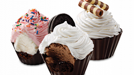 Pacote Com 6 Variedades De Cupcakes De Sorvete Pronto Para Retirada Agora