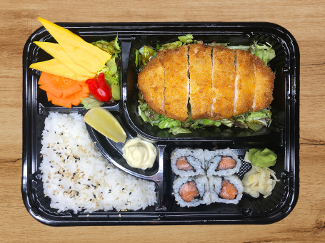 jí liè zhū pái biàn dāng Deep-fried Pork Cutlet Bento