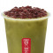 Matcha Milk Tea with Red Beans
