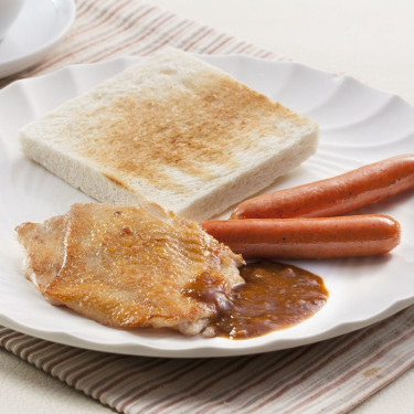 Xiāng Jiān Jī Bā Pīn Dé Guó Xiāng Cǎo Cháng Pèi Sōng Cuì Duō Shì Pan Fried Boneless Chicken With Sausage And Butter Toast