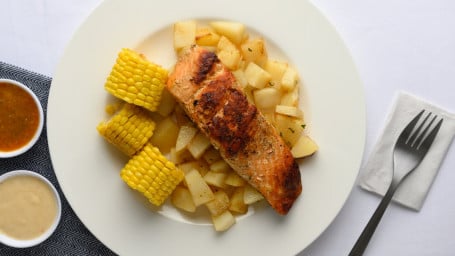 Grilled Salmon With 2 Sides