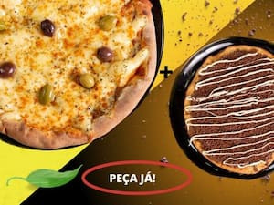 Pizza Grande (8 Pedaços) Frango Crocante 1 Pequena (4 Pedaços) Brigadeiro