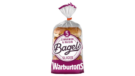 Warburtons 5 Cinnamon Raisin Soft Sliced Bagels