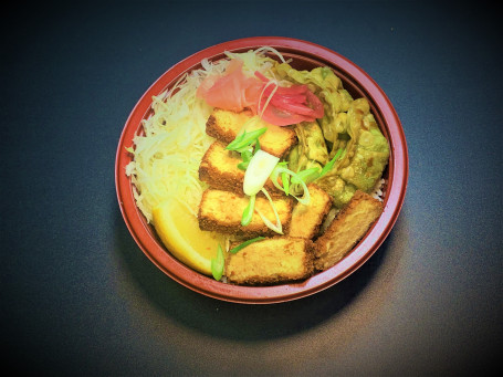Tofu-Katsu Veggie Gyoza Don