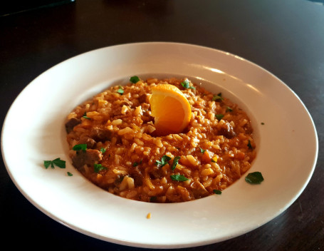 Risotto D’antra Con Salsa All’arancia