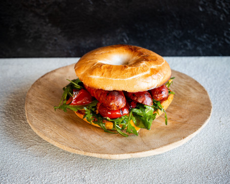 Chorizo Red Pepper Bagel