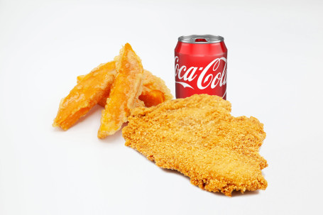 Crispy Chicken Breast Sweet Potatoes Soft Drinks Xiāng Sū Jī Pái De Guā Ruǎn Yǐn