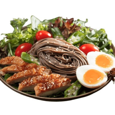 Macarrão Soba Com Salada De Frango Teriyaki Rì Shì Zhào Shāo Jī Ròu Qiáo Mài Miàn Shā Lǜ