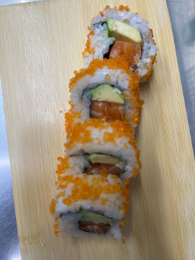 Salmon And Avocado Inside-Out With Tobiko