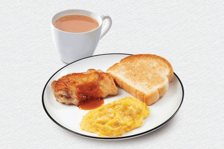 Shāo Zhī Jī Bā． Pèi Shí Pǐn、 Duō Shì、 Chá Fēi Chicken Steak． W Food． W Toast． W Tea Or Coffee