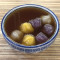 hēi táng jiāng chá pèi bāo xīn yù yuán Assorted Sweet Potato Balls with Taro Stuffing in Brown Sugar Ginger Soup