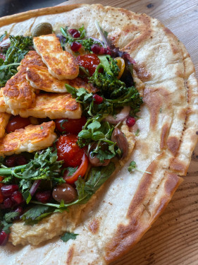 Halloumi, Tenderstem Broccoli And Hummus