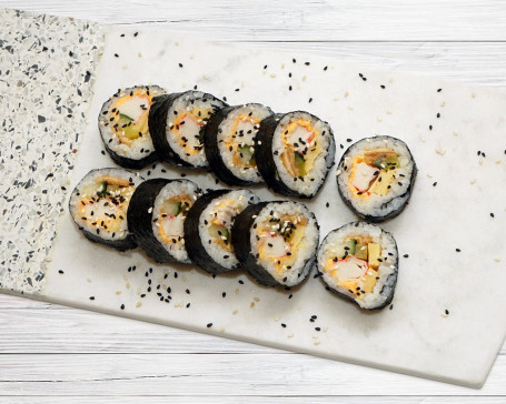 Korean Gimbap Large Vegetarian Roll 10 Pieces Hán Shì Sù Zhī Shì Juǎn