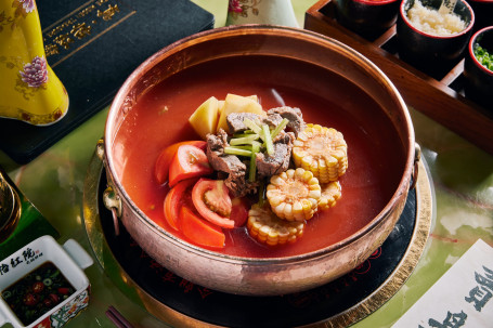 Tián Sù Fān Jiā Shǔ Zǐ Niú Nǎn Guō Sweet Corn, Tomato, Potato Beef Brisket