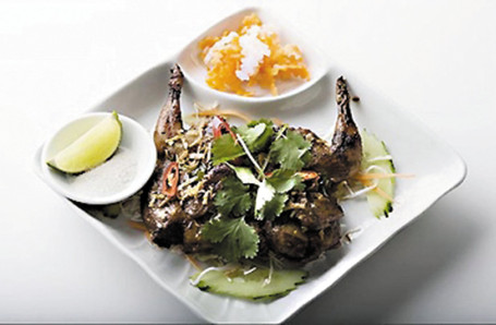 Chargrilled Quail With Honey, Garlic And Spices [Chim Cút]