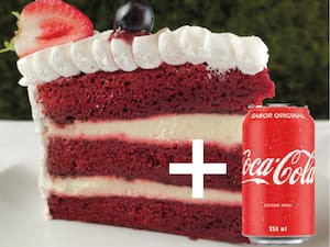 Compre Fatia Red Velvet E Ganhe Coca Cola Original 350Ml