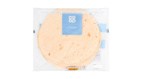 Co-Op 8 Plain Tortilla Wraps