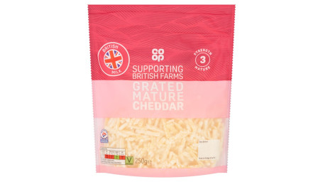 Co-Op British Grated Mature Cheddar Cheese 250G