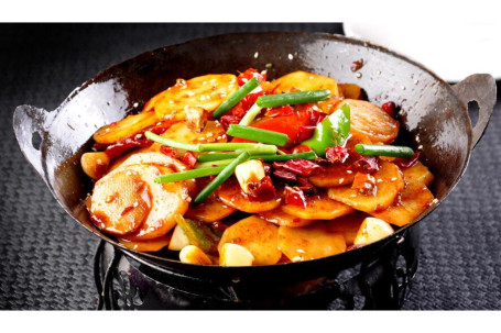 Xiāng Guō Tǔ Dòu Dry Pot Pan Fried Potato With Peppers