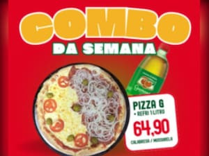 Combo: Pizza G Mussarela Calabresa Refri De 1L