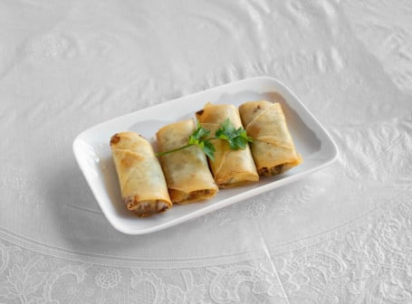 Deep Fried Crispy Spring Rolls (Medium Rolls) 4Pcs Chūn Juǎn