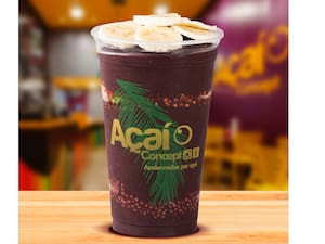 Açaí Tradicional 300Ml+Leite Condensado+Banana+Leite Em Pó