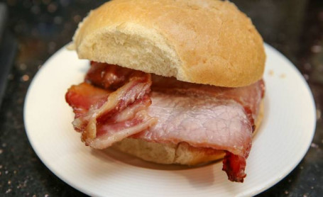 Bacon In A Roll Crusty Roll